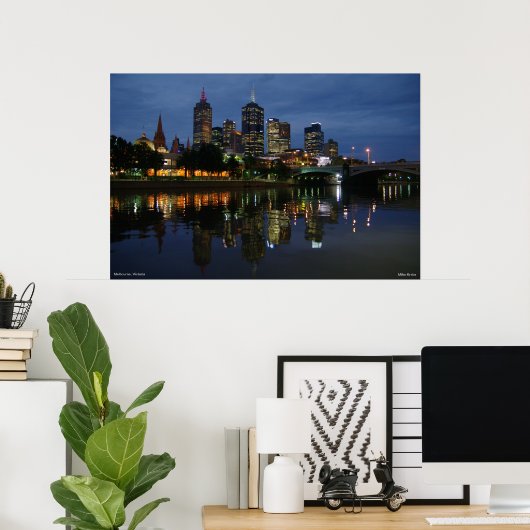 Melbourne Skyline Poster (Heimbüro)