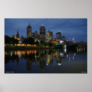 Melbourne Skyline Poster