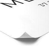 Melbourne Skyline Poster - Hand-Sketched Cityscape (Ecke)