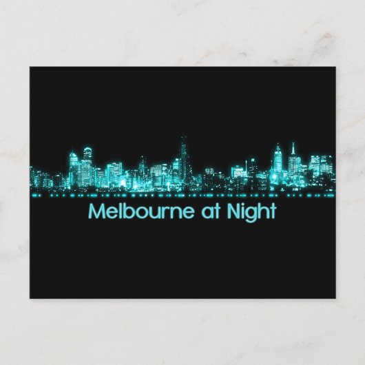 Melbourne Skyline Postkarte (Vorderseite)
