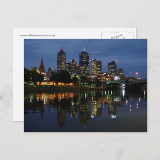 Melbourne-Skyline Postkarte (Vorne/Hinten)