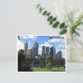 Melbourne Skyline Postkarte (Stehend Vorderseite)