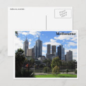 Melbourne Skyline Postkarte (Vorne/Hinten)