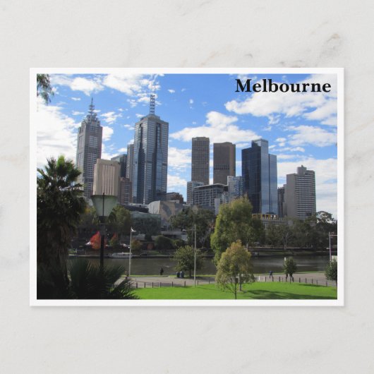 Melbourne Skyline Postkarte (Vorderseite)