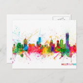 Melbourne Skyline Postkarte (Vorne/Hinten)