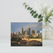 Melbourne Skyline, Princess Bridge, Yarra River Postkarte (Stehend Vorderseite)