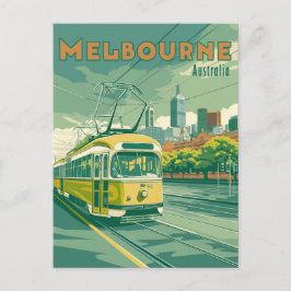 Melbourne Souvenir | Vintage Melbourne Tram Postkarte