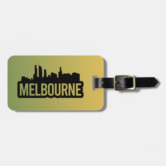 Melbourne Stadt Australien Victoria Skyline Souven Gepäckanhänger (Vorderseite horizontal)
