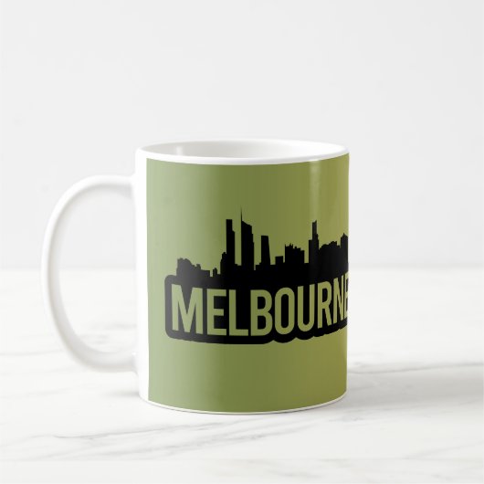 Melbourne Stadt Australien Victoria Skyline Souven Kaffeetasse (Links)