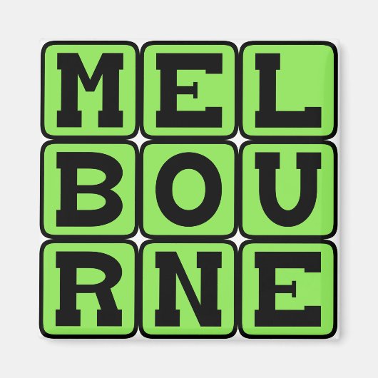 Melbourne, Stadt in Australien Magnet (Vorne)