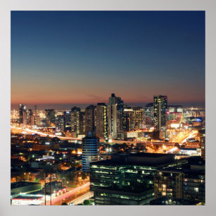 Melbourne-Stadt Poster