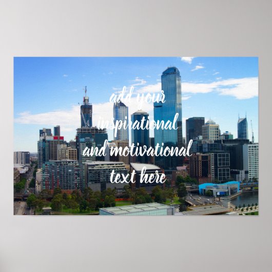 Melbourne Stadt Poster (Vorne)