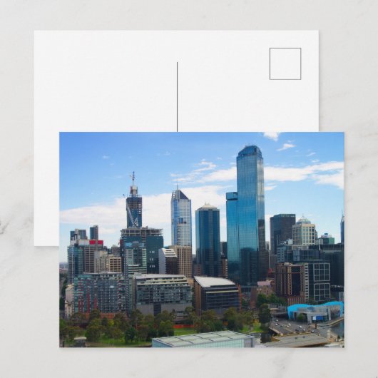 Melbourne Stadt Postkarte (Vorne/Hinten)