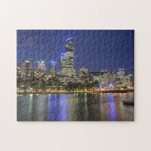 Melbourne-Stadt über Yarra Puzzle