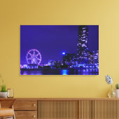 Melbourne Star Wheel mit nächtlicher Skyline Leinw Leinwanddruck (Insitu (Wohnzimmer))