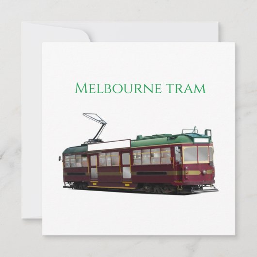 Melbourne-Straßenbahn Einladung (Vorderseite)