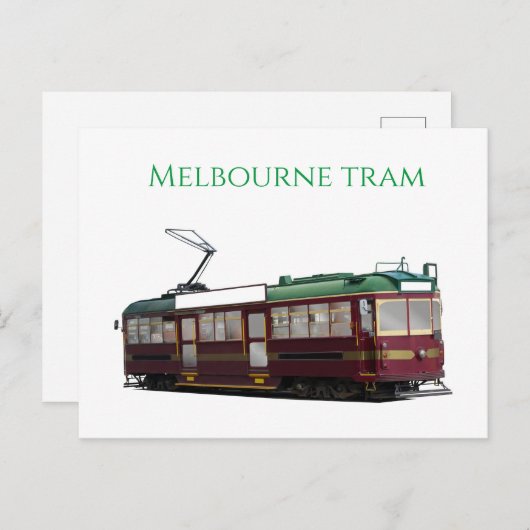 Melbourne-Straßenbahn Postkarte (Vorne/Hinten)