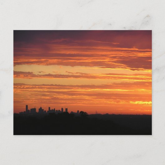 Melbourne Sunset Postkarte (Vorderseite)