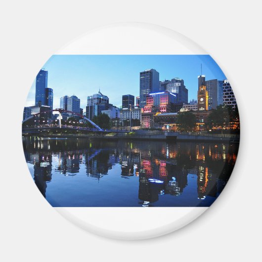 Melbourne Sunset Skyline Magnet (Vorne)
