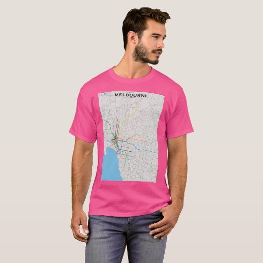 Melbourne Transit Map T-Shirt (Vorne ganz)