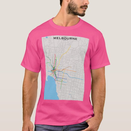 Melbourne Transit Map T-Shirt (Vorderseite)