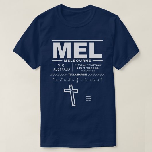 Melbourne Tullamarine Airport MEL T - Shirt (Design vorne)