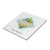 Melbourne Victoria Australia Retro Skyline Vintag Fliese (Seite)