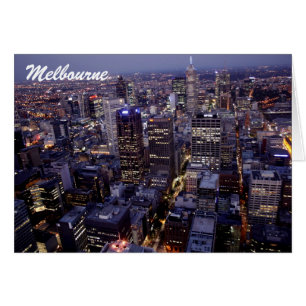 Melbourne Victoria Australien Skyline-Gebäudekarte