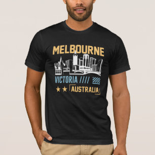 Melbourne Victoria Australien Skyline Reise Grafik T-Shirt