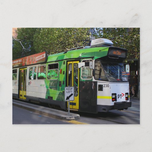 Melbourne, Victoria, Australien, Straßenbahn Postkarte (Vorderseite)