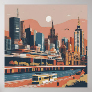Melbourne Vintage-Plakat Poster