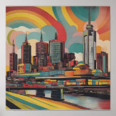 Melbourne Vintage Poster (Vorne)