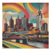 Melbourne Vintage Poster (Vorne)