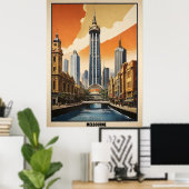 Melbourne Vintage Poster (Heimbüro)