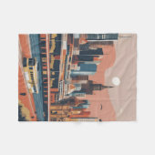 Melbourne Vintage Poster Fleecedecke (Vorderseite (Horizontal))
