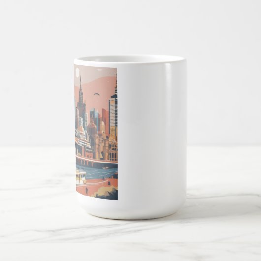Melbourne Vintage Poster Kaffeetasse (Mittel)