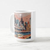 Melbourne Vintage Poster Kaffeetasse (Vorderseite Links)