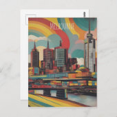 Melbourne Vintage Poster Postkarte (Vorne/Hinten)