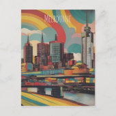 Melbourne Vintage Poster Postkarte (Vorderseite)
