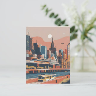 Melbourne Vintage Poster Postkarte