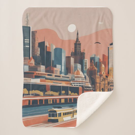 Melbourne Vintage Poster Sherpadecke (Vorderseite)