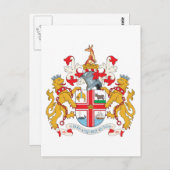 Melbourne-Wappen Postkarte (Vorne/Hinten)