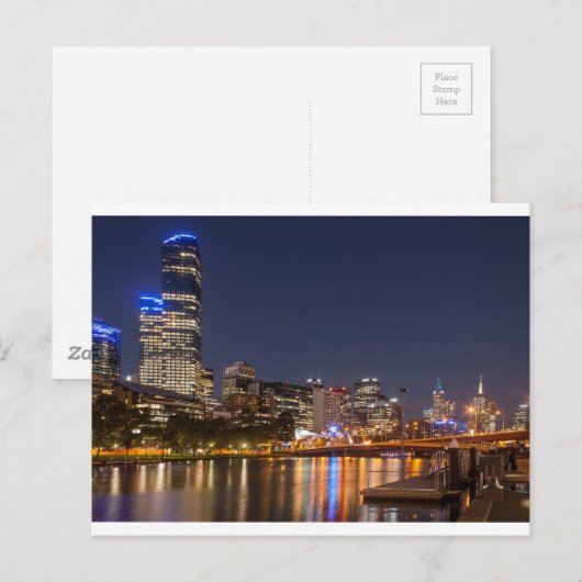 Melbourne' Yarra River Postkarte (Vorne/Hinten)