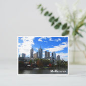 Melbourne yarra skyline postkarte (Stehend Vorderseite)