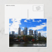Melbourne yarra skyline postkarte (Vorne/Hinten)