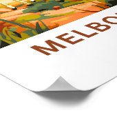 Melbourne ZoAustralia Travel Print Poster (Ecke)