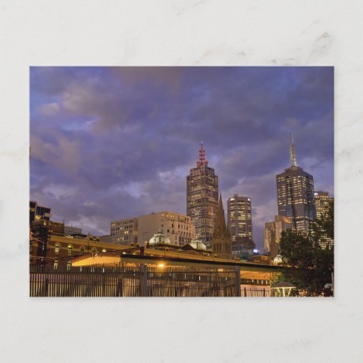 Melbuorne Skyline Postkarte (Vorderseite)