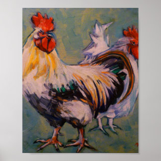 Melchior d'Hondecoeter - Vögel in einem Park Poster