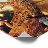 Melchior d'Hondecoeter - Vögel in einem Park Poster (Ecke)