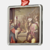 Melchizedek anbietenbrot und Wein Silbernes Ornament (Links)